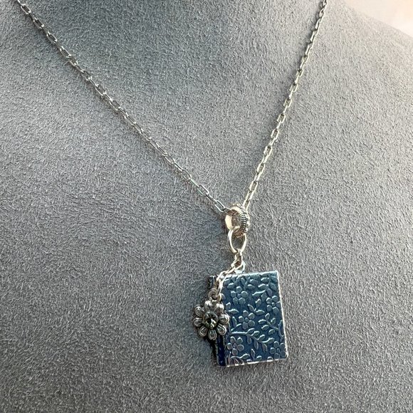 Catherine Popesco Flower Book Locket Necklace - Picture 2 of 9